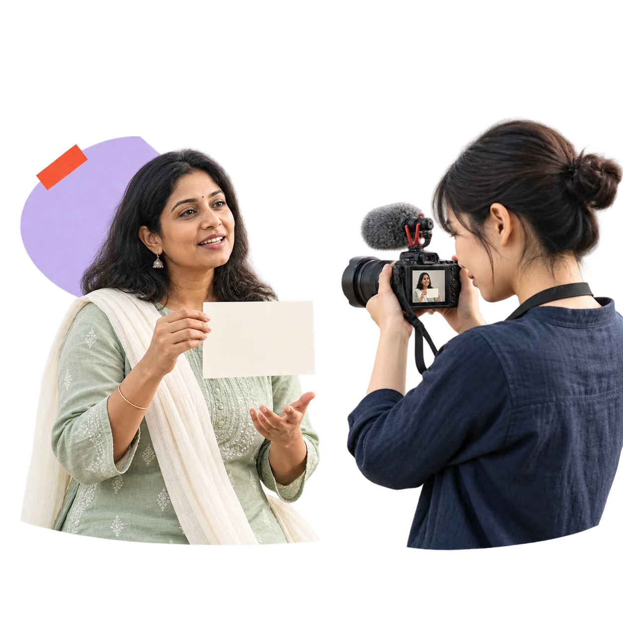An educator and documentary creator preparing an awareness message.